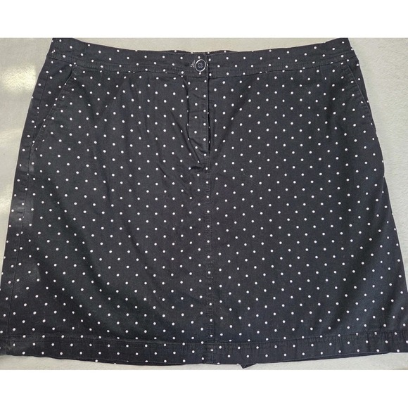 Karen Scott Pants - Karen Scott Woman 16W Black Polka Dot Skort Skirt Shorts Plus Size Summer
